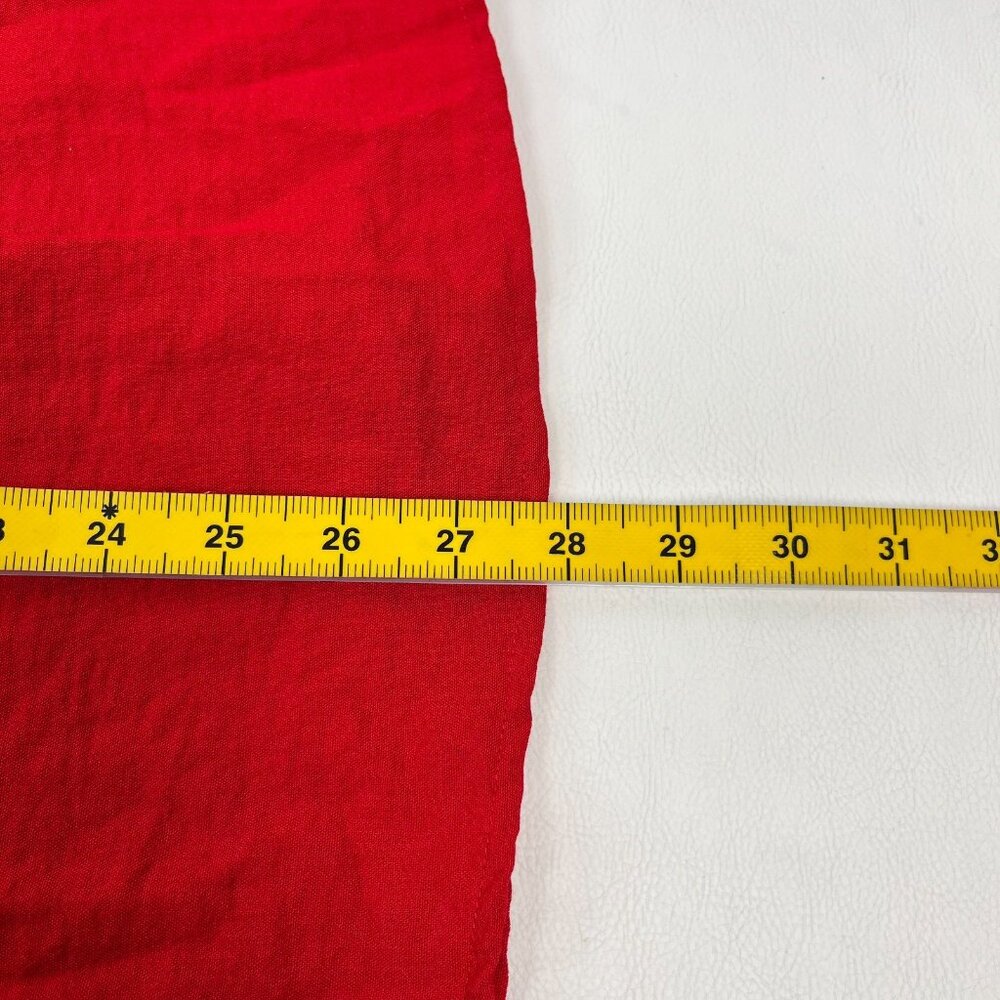 NWOT John Mark Scarlet Red Rosette Applique Sheer Balloon 3/4 Sleeve Blouse XL - Picture 13 of 14